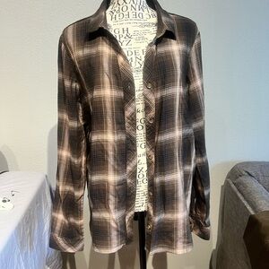 Plaid Button-Up Shirt